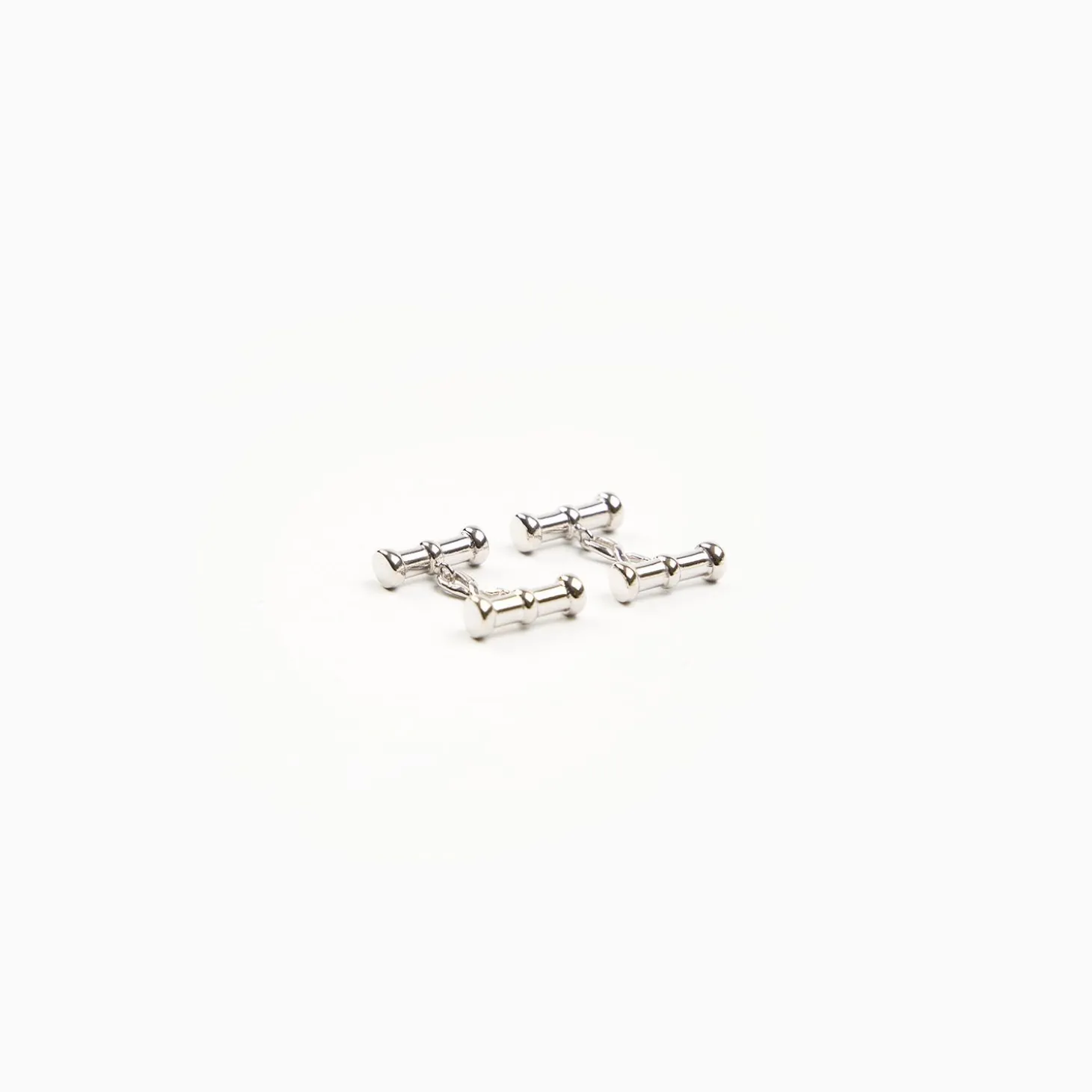 Bar Cufflinks In Silver