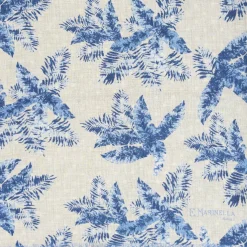 Beige And Bluette Wool And Silk Scarf
