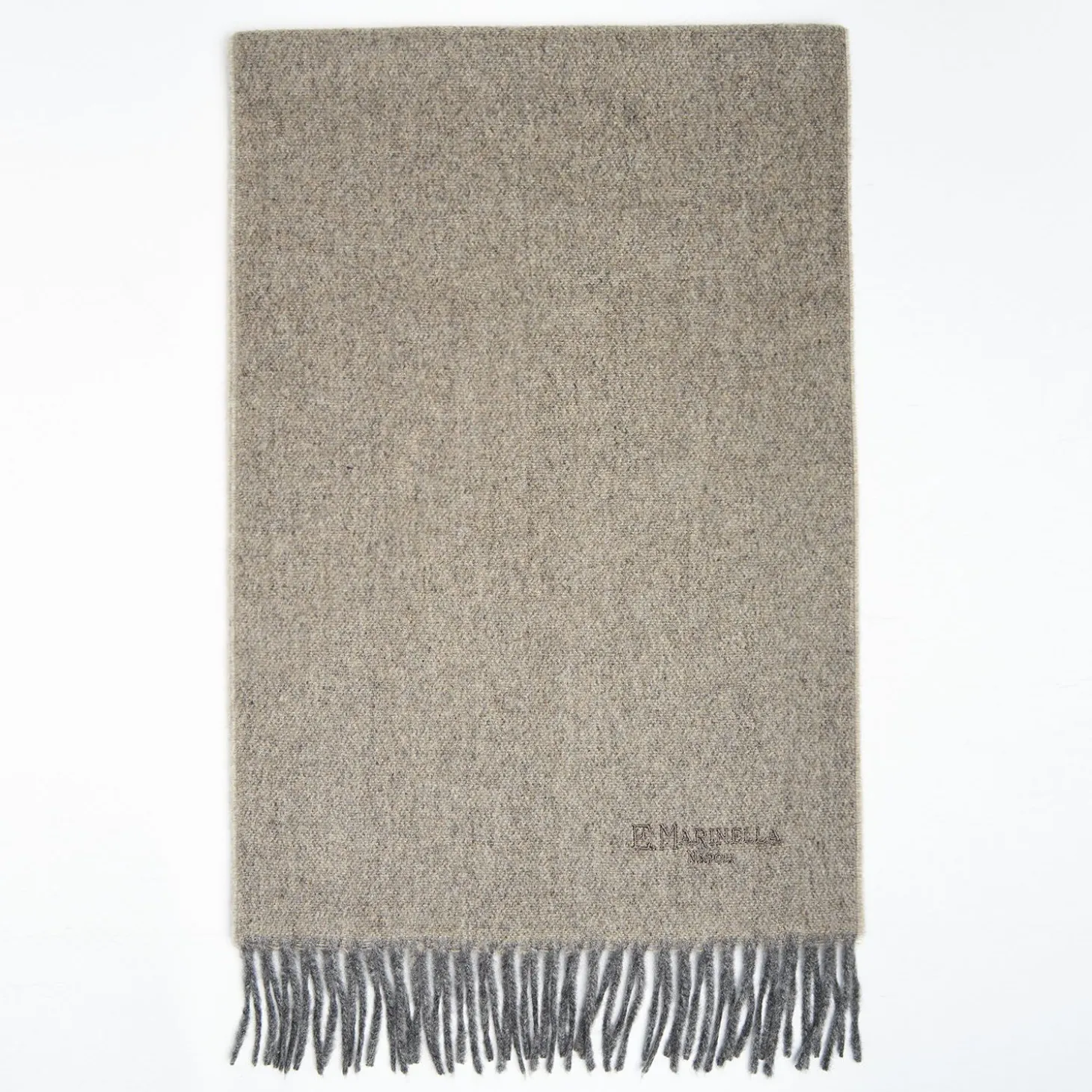 Beige And Grey Double-Faced Cashmere Scarf