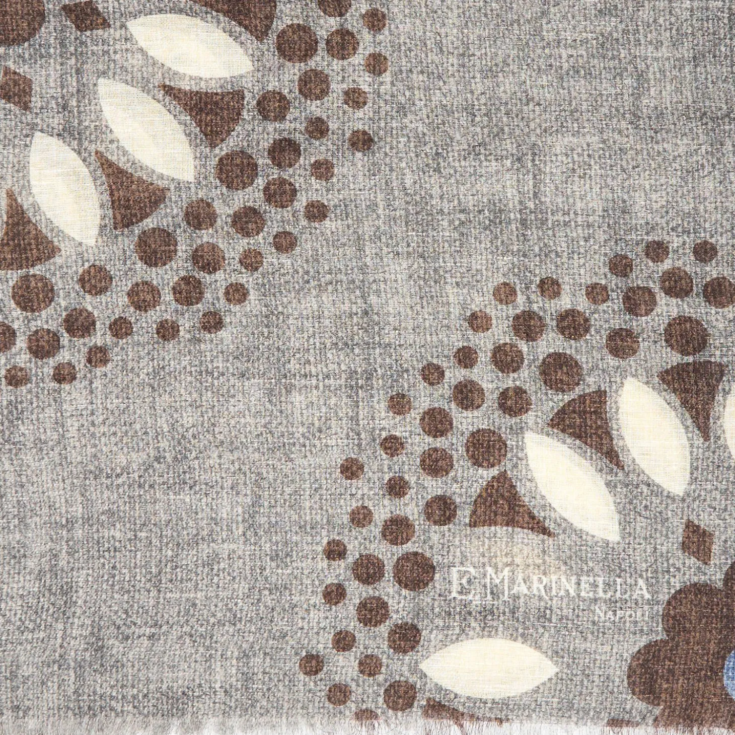 Beige And Light Brown Cotton And Linen Stole