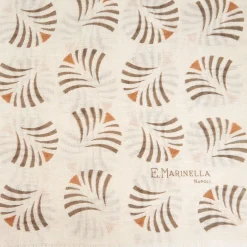Beige Cotton And Linen Scarf - Brown Fans
