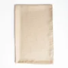 Beige Em Logo Scarf In Wool And Cashmere