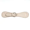 Beige Leather Scarf-Buckle
