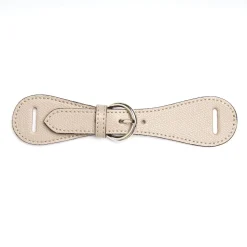 Beige Leather Scarf-Buckle