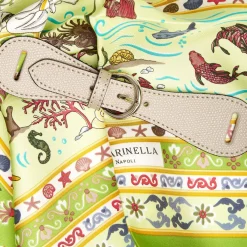 Beige Leather Scarf-Buckle