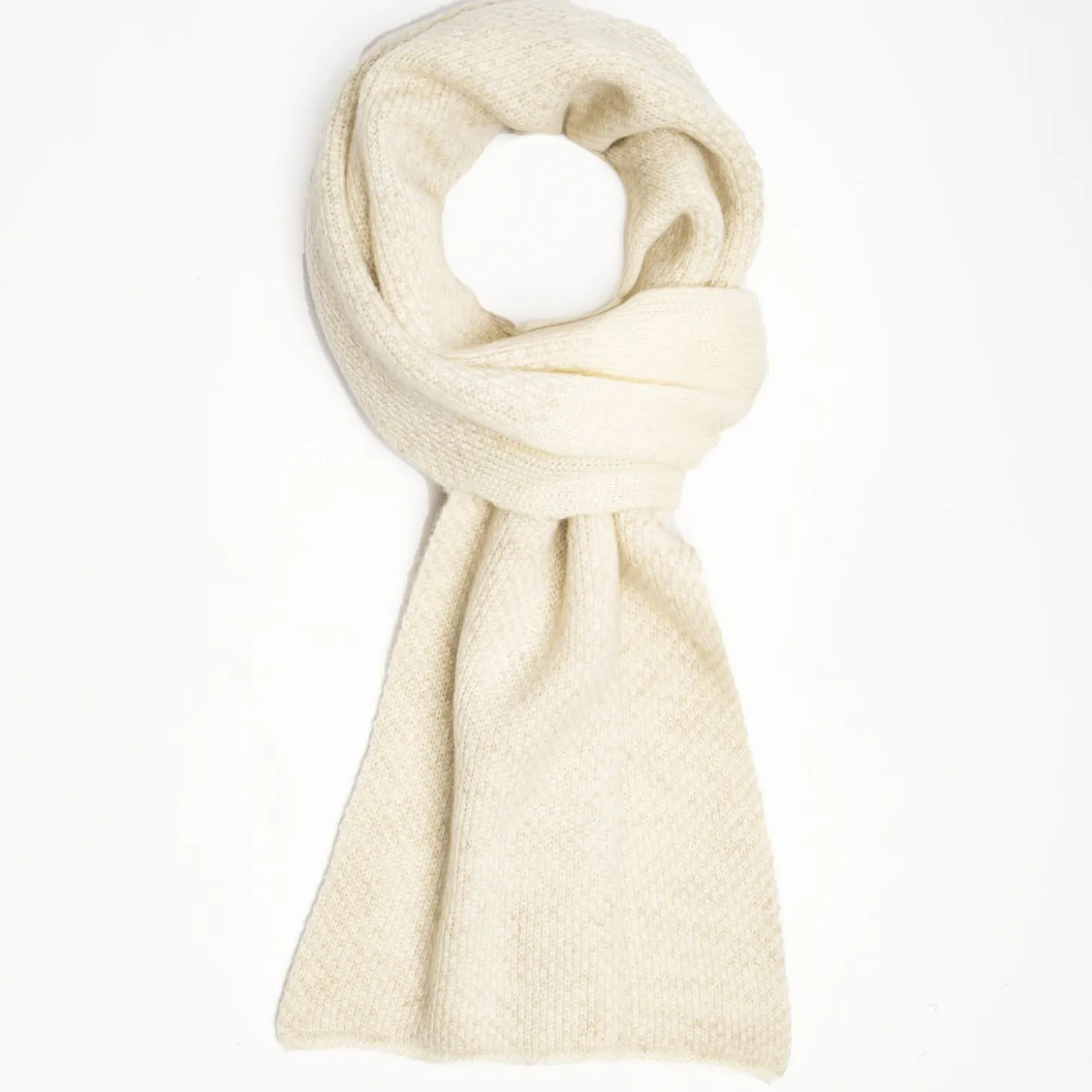 Beige Solid Cashmere Neck Warmer