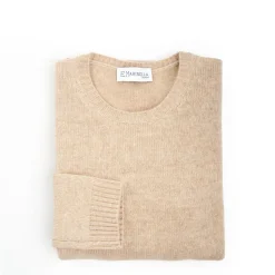 Beige Wool And Cashmere Crewneck