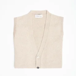 Beige Wool And Cashmere Gilet