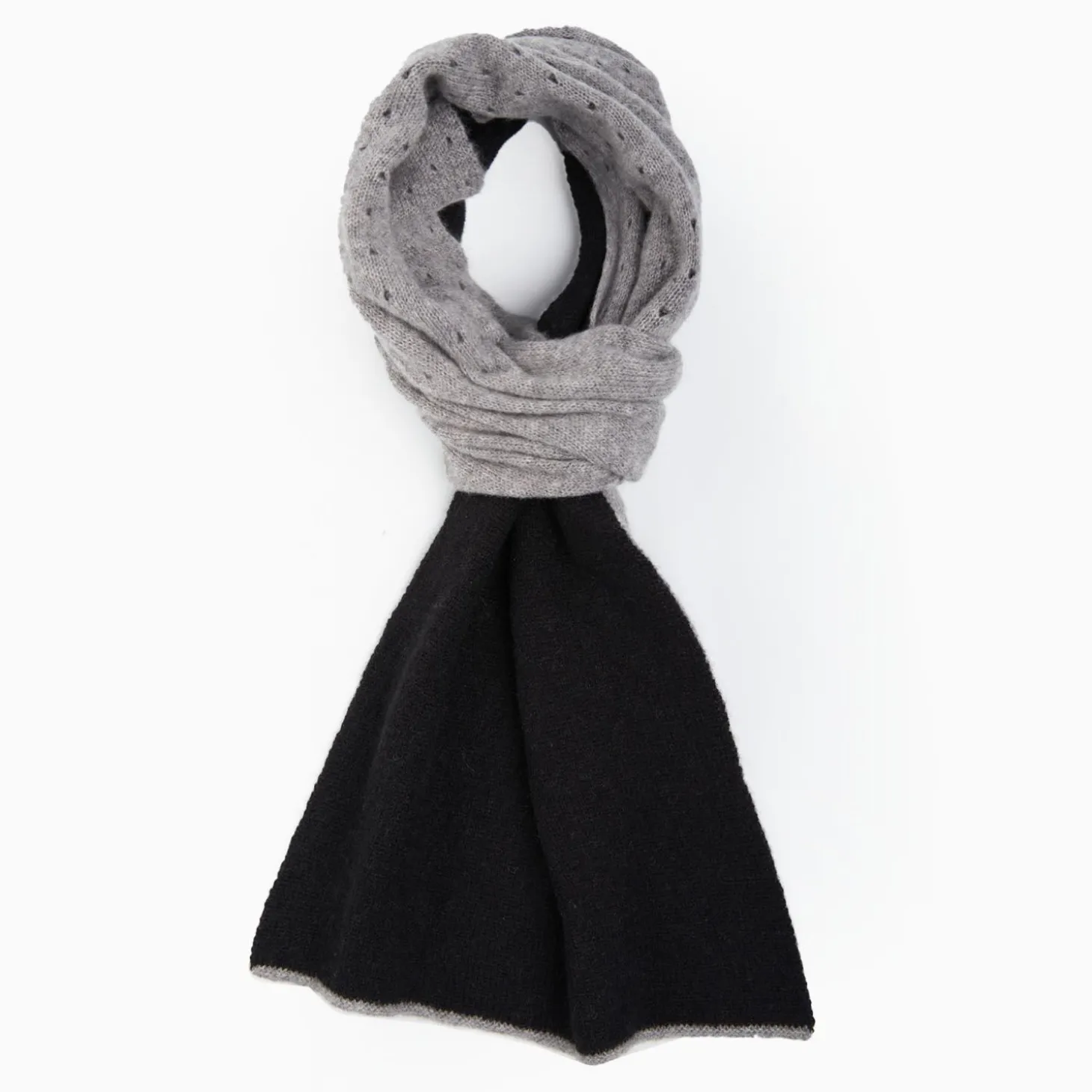 Black And Gray Dots Cashmere Neck Warmer