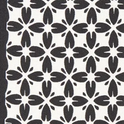 Black And White Silk Twilly