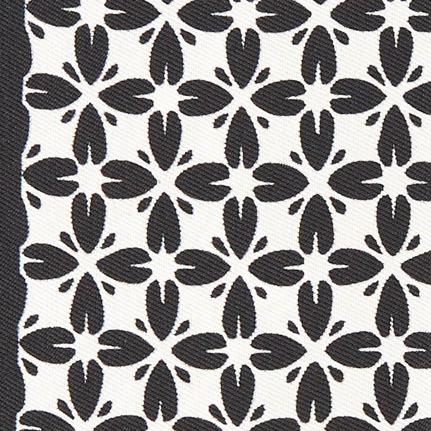 Black And White Silk Twilly