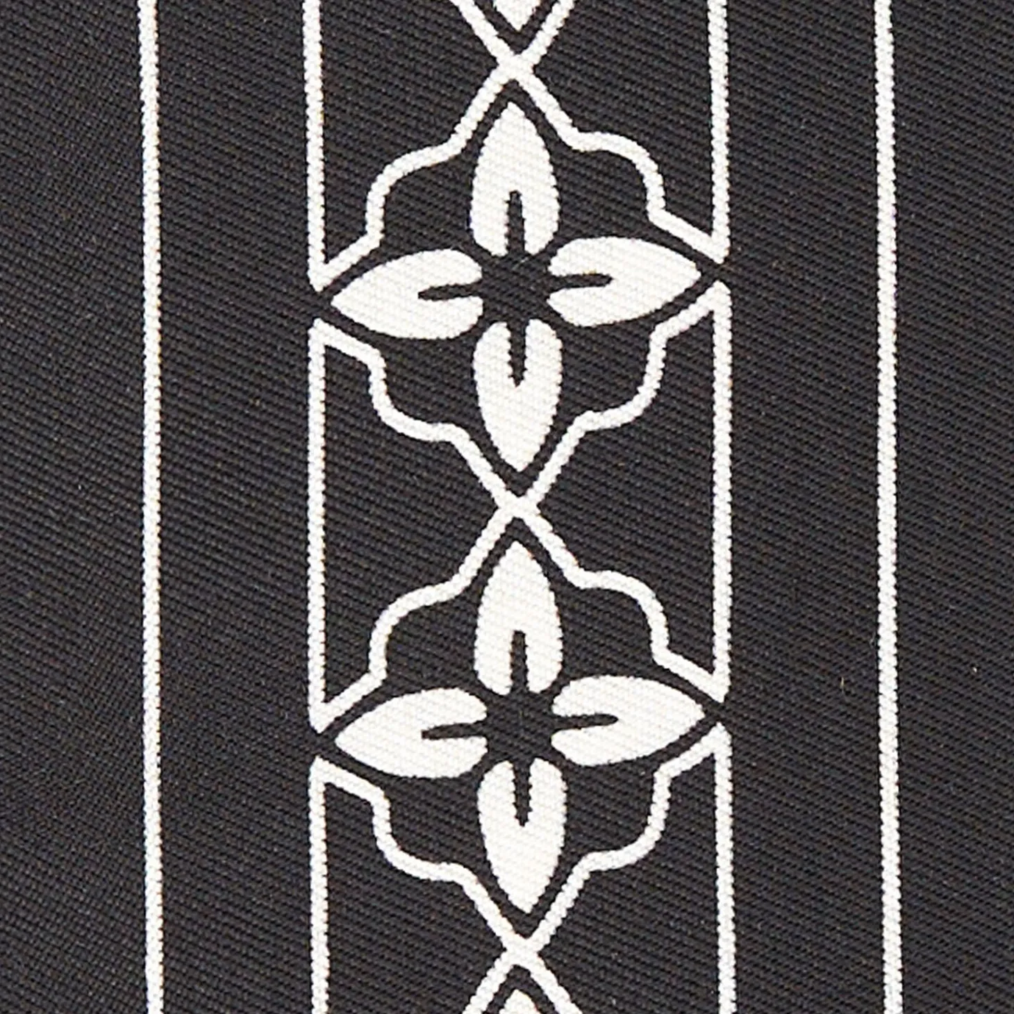 Black And White Silk Twilly