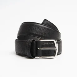 Black Belt In Fine-Grained Leather