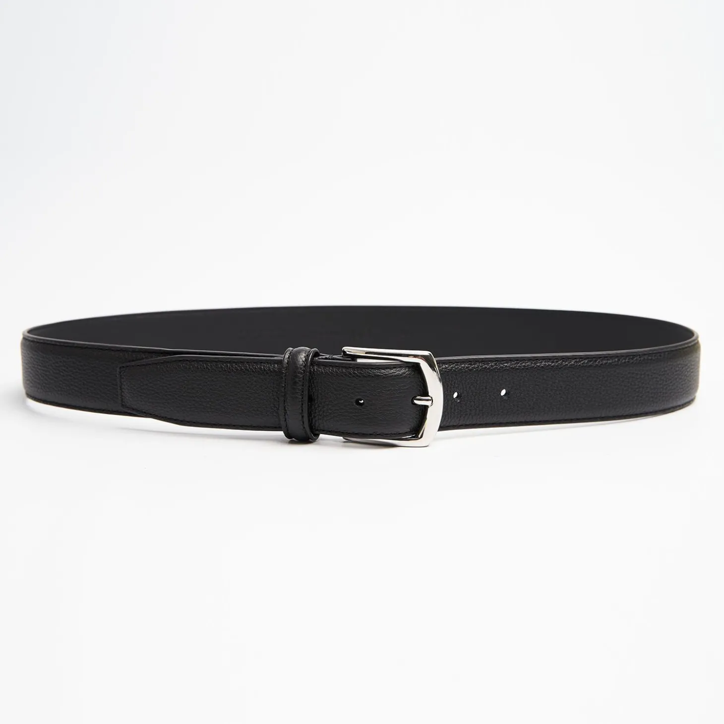 Black Belt In Fine-Grained Leather