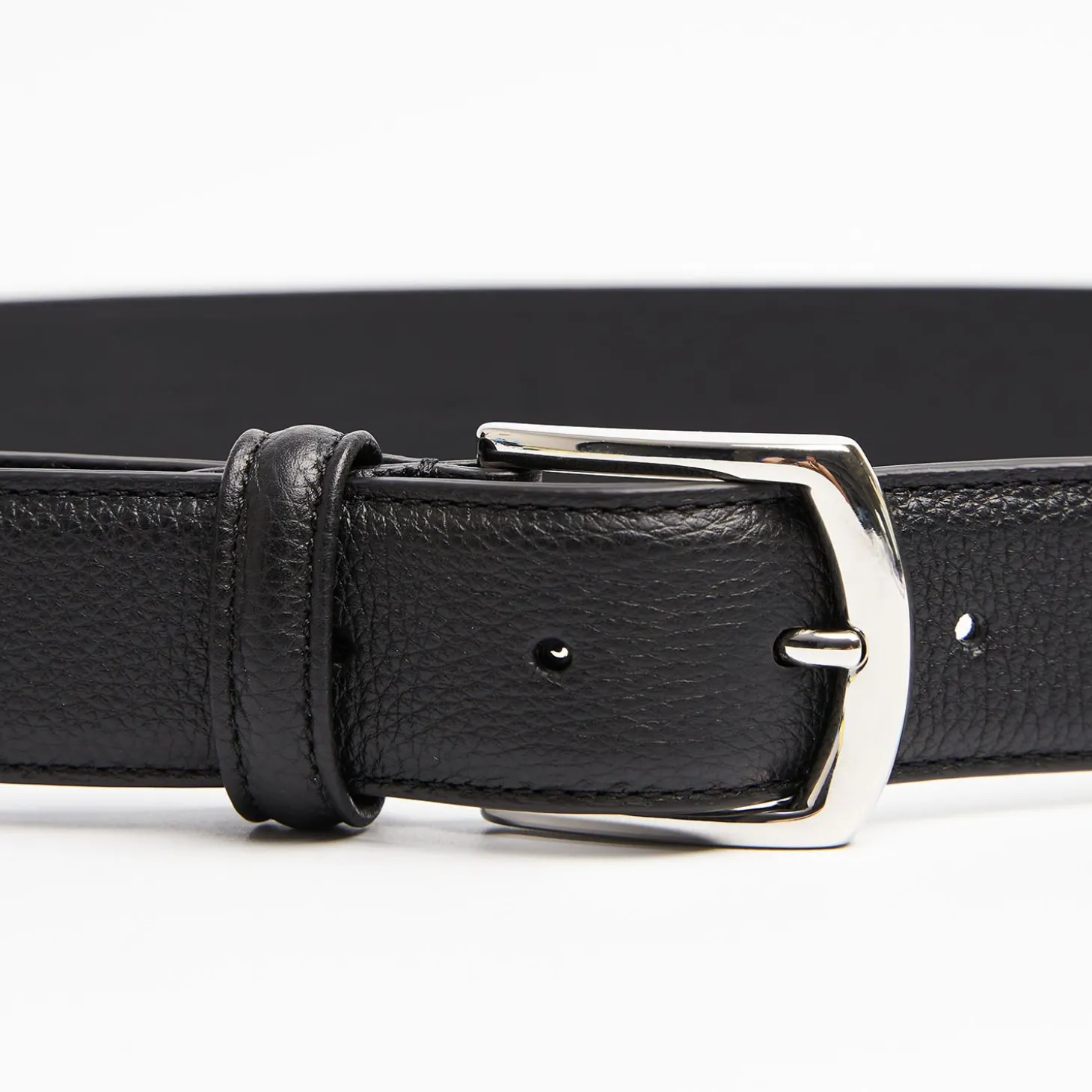 Black Belt In Fine-Grained Leather