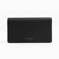 Black Big Wallet In Soft Leather
