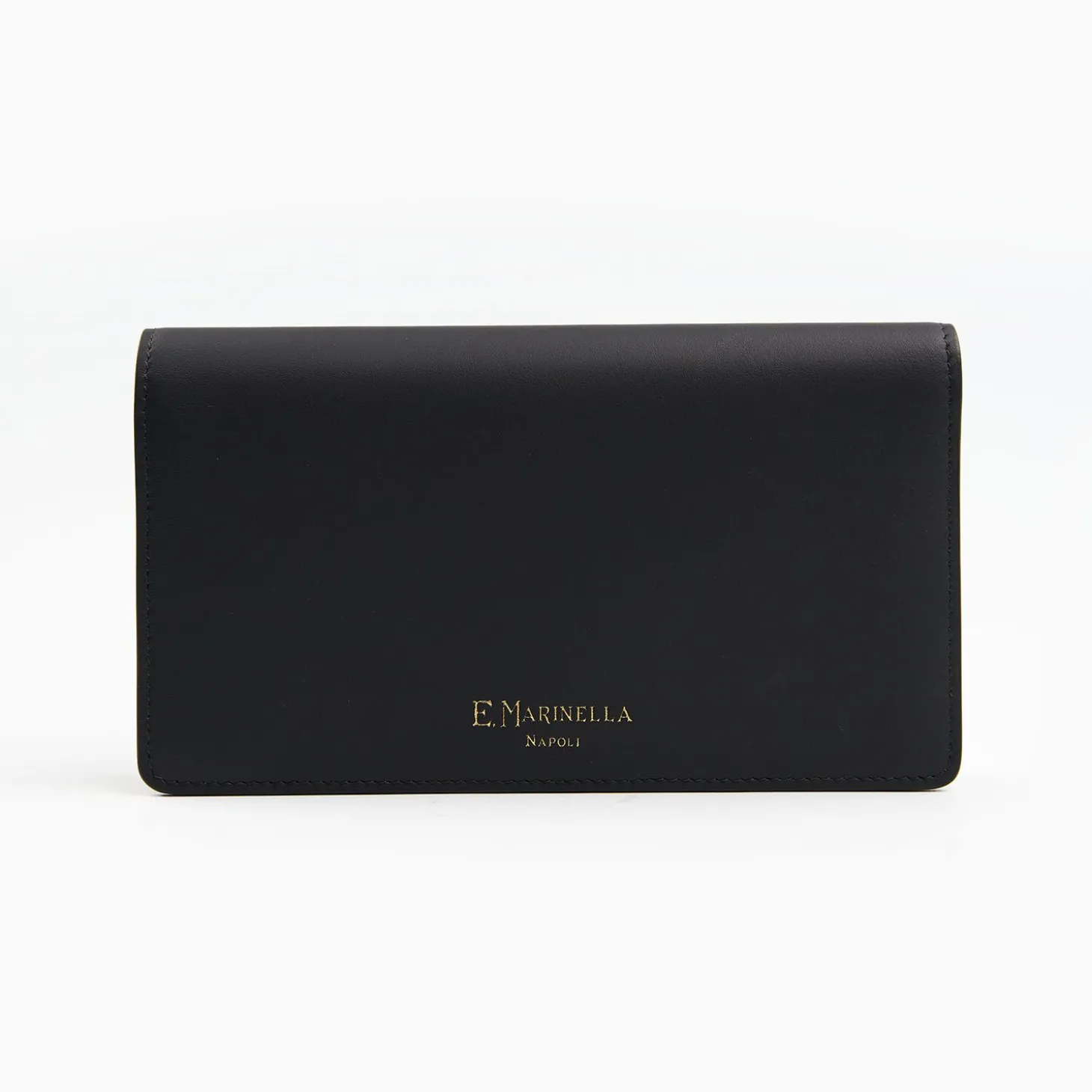 Black Big Wallet In Soft Leather