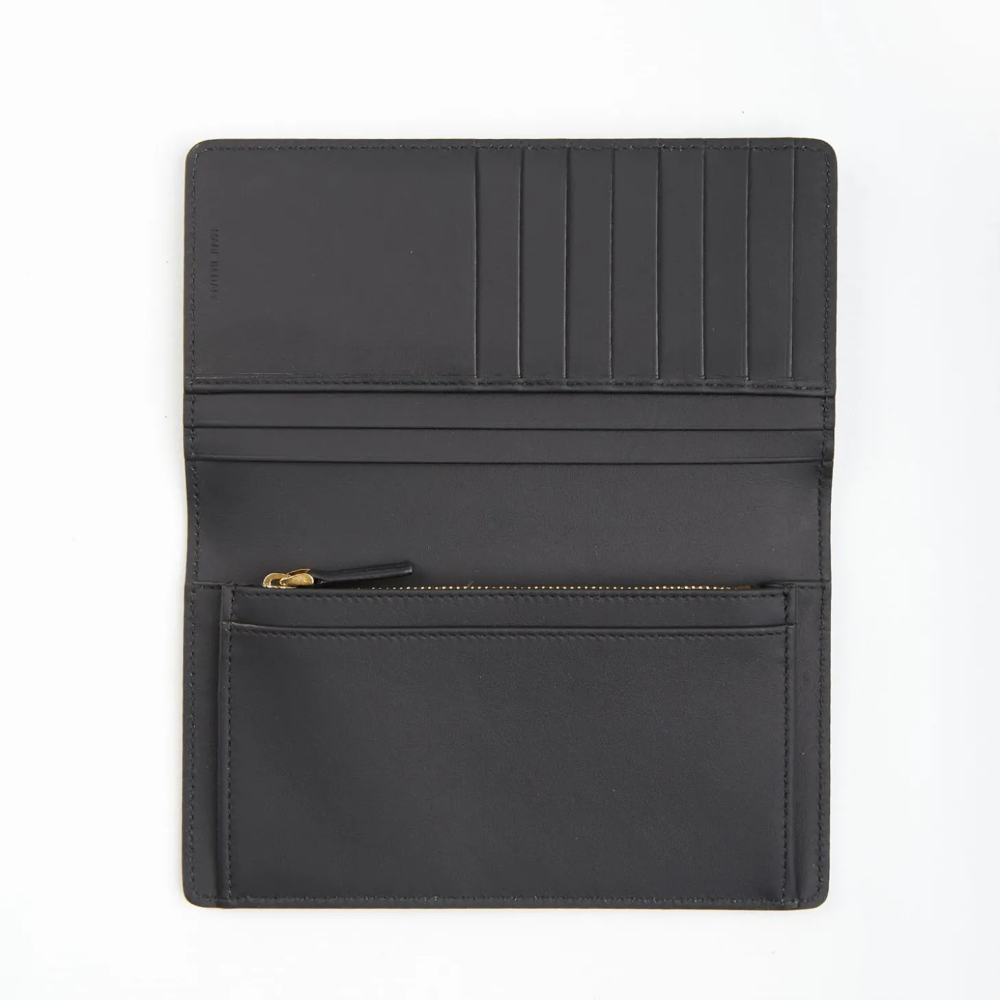 Black Big Wallet In Soft Leather