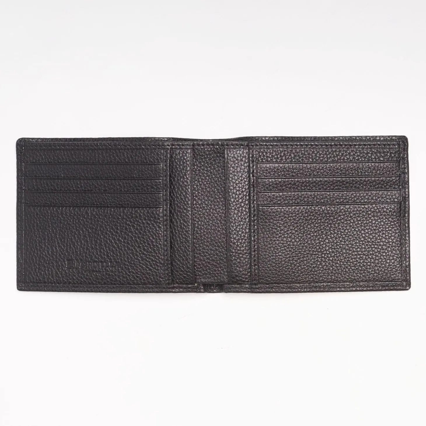 Black Hammered Leather Horizontal Wallet
