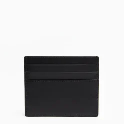 Black Leather Credit Card Holder - 7 Compartments