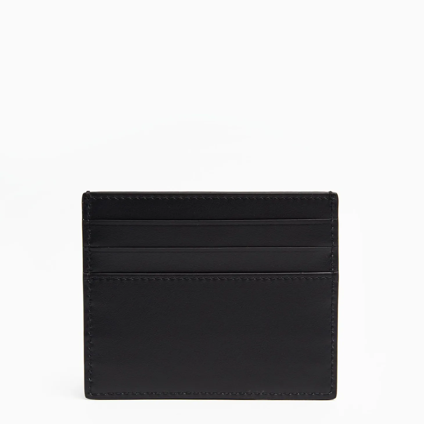 Black Leather Credit Card Holder - 7 Compartments