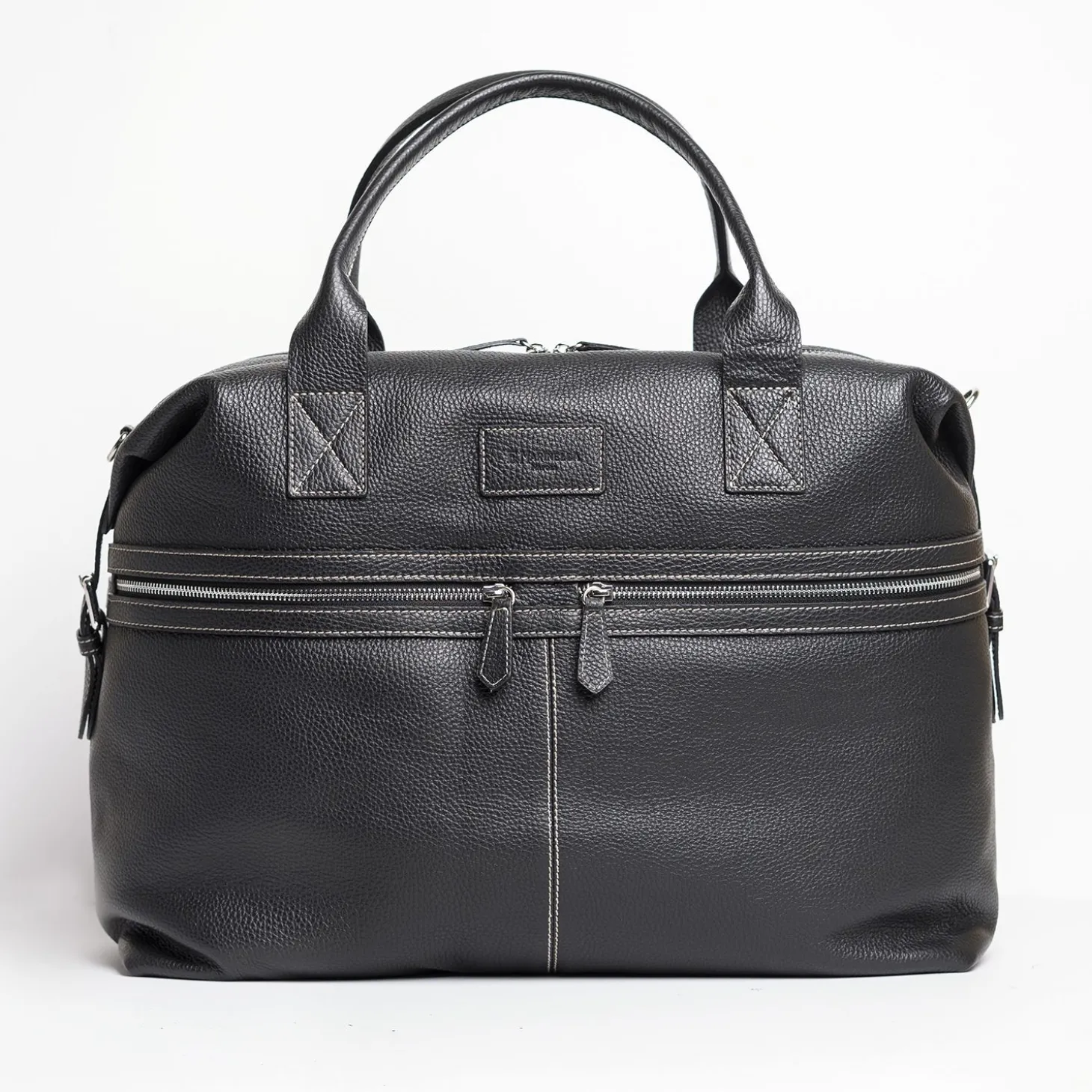Black Leather Travel Bag