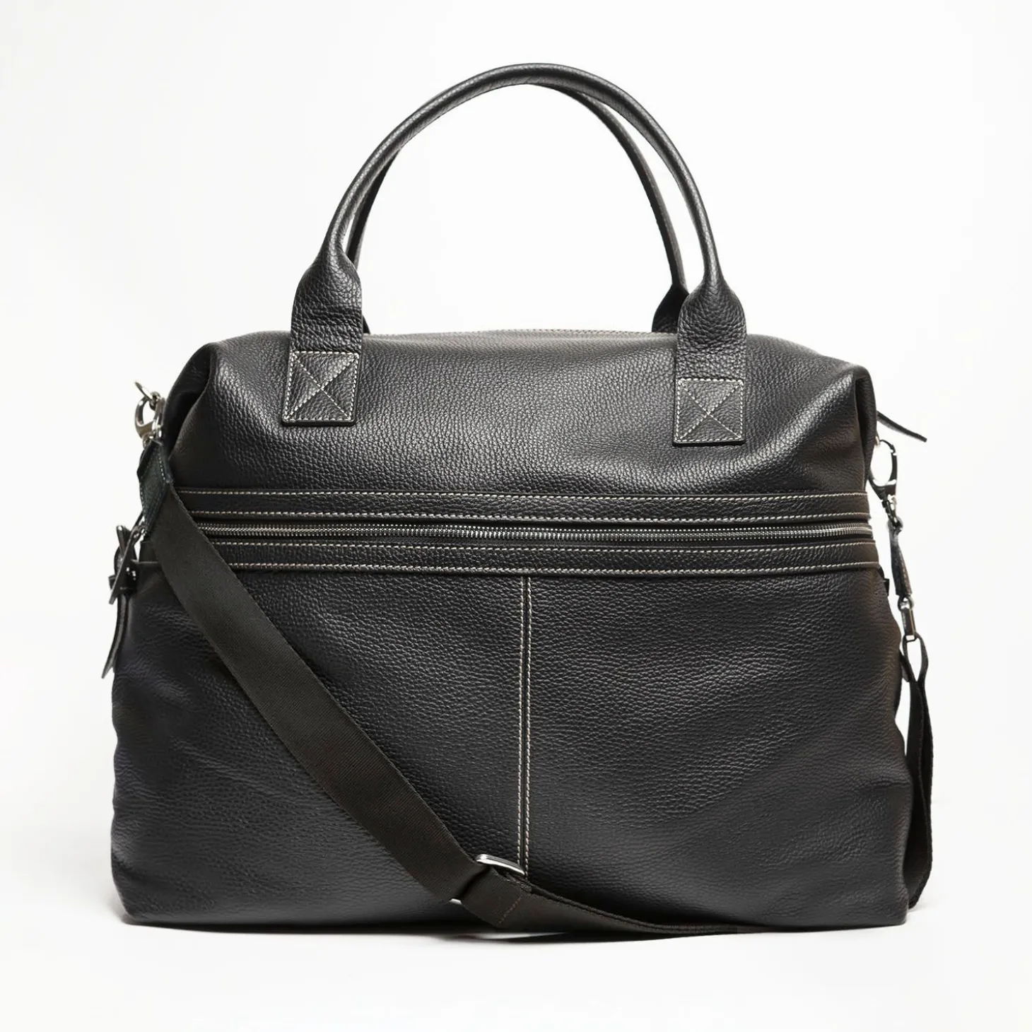 Black Leather Travel Bag
