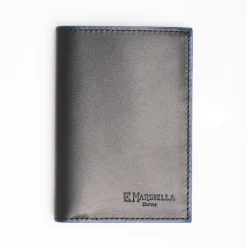 Black Leather Vertical Wallet