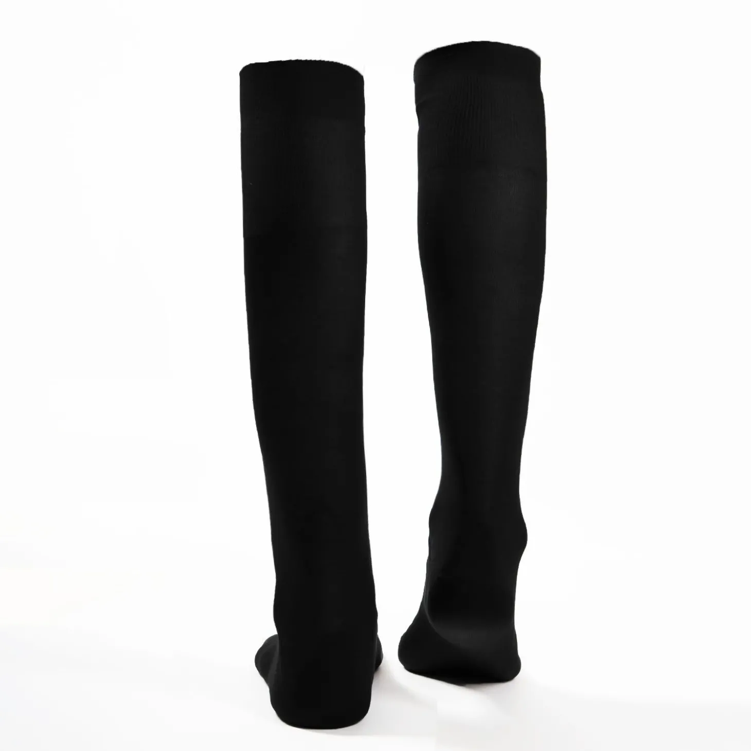 Black Long Socks In Sea Island Cotton