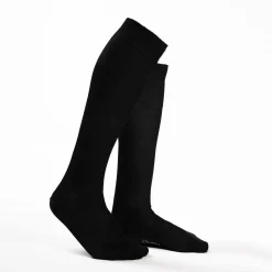 Black Long Socks In Sea Island Cotton