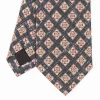 Black Sartorial Cotton And Silk Tie - Large Flower Pattern