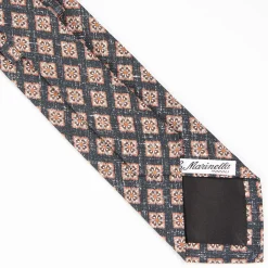 Black Sartorial Cotton And Silk Tie - Large Flower Pattern