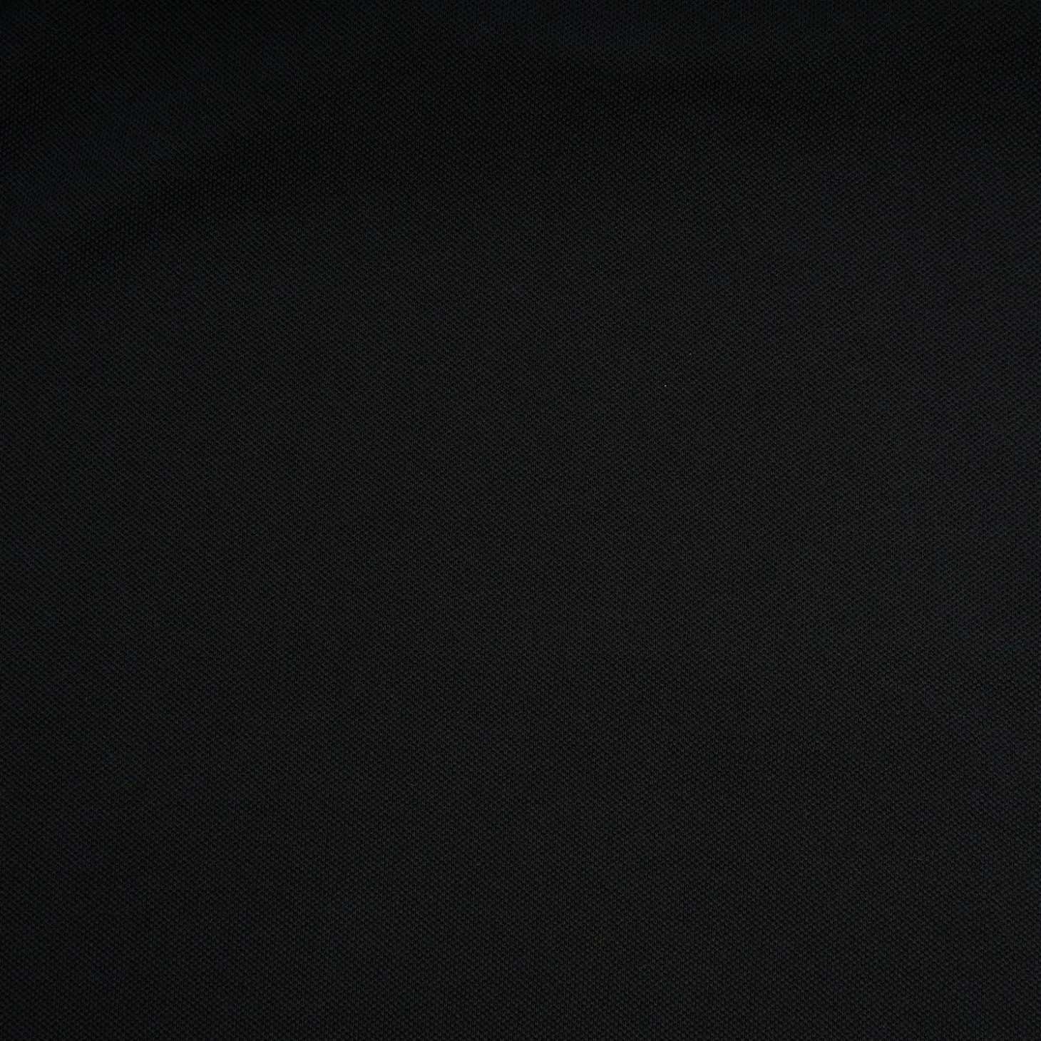 Black Short Sleeve Pique Cotton Polo