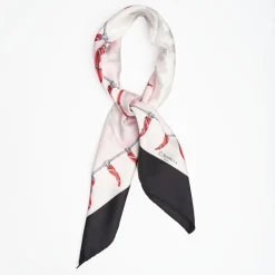 Black Silk Scarf 90 - Lucky Pulcinella