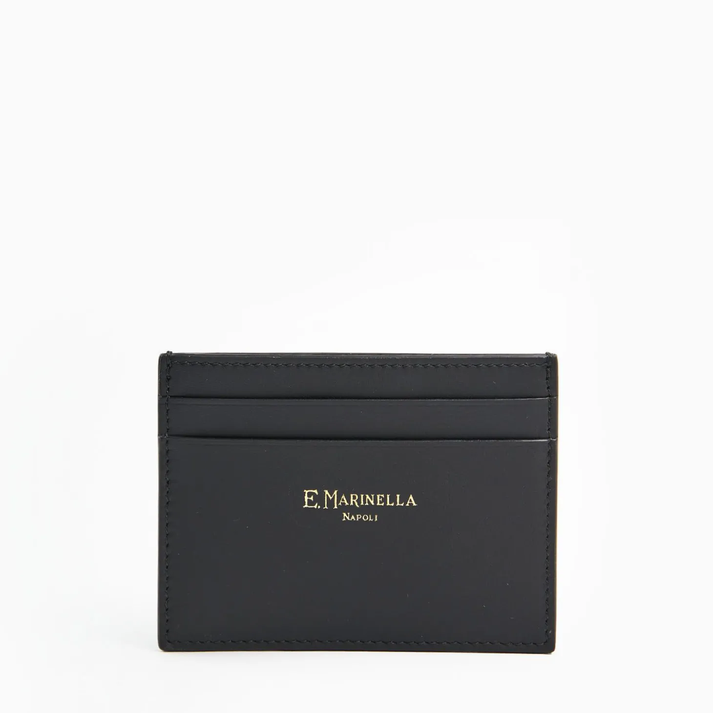 Black Small Credit Card Holder In Soft Leather