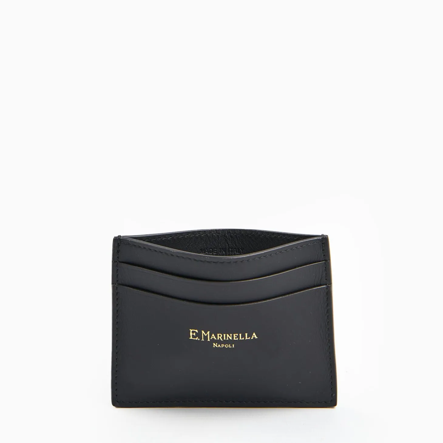 Black Small Credit Card Holder In Soft Leather
