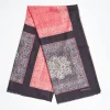 Black Wool And Silk Stole Alternate Checks