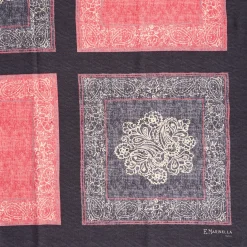 Black Wool And Silk Stole Alternate Checks