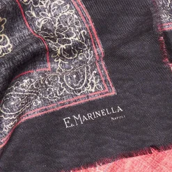 Black Wool And Silk Stole Alternate Checks