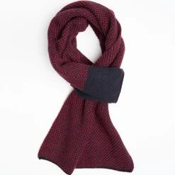 Blue And Burgundy Cashmere Neck Warmer