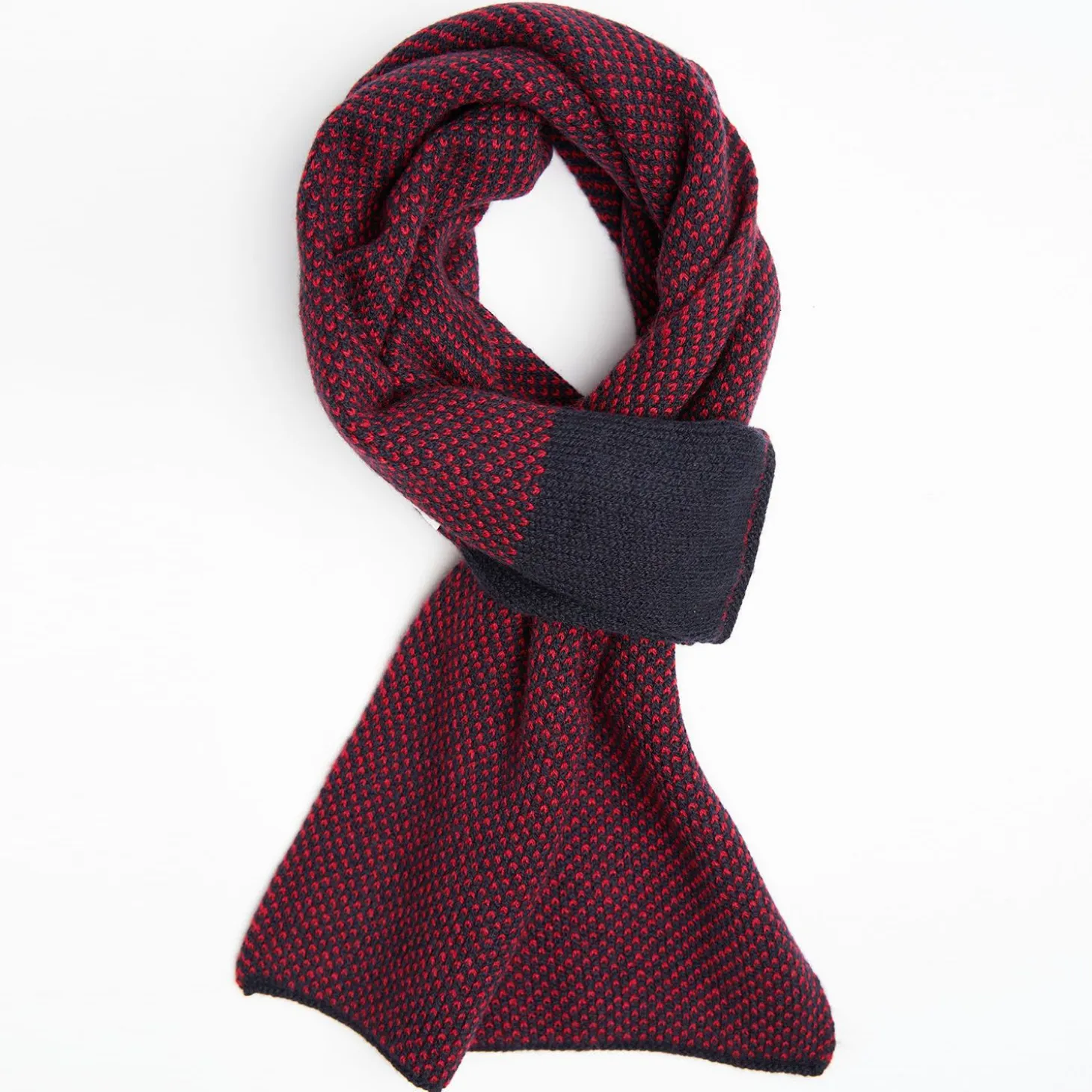 Blue And Burgundy Cashmere Neck Warmer