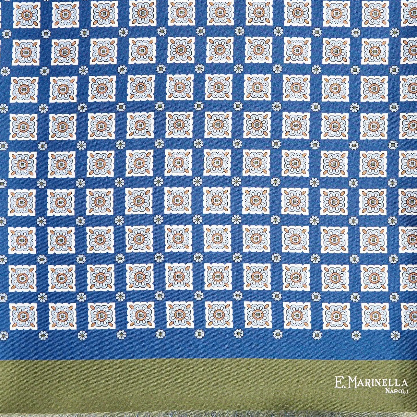 Blue And Green Double Silk Scarf