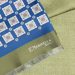 Blue And Green Double Silk Scarf