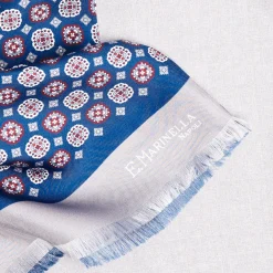 Blue And Grey Double Silk Scarf