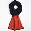 Blue And Orange Two-Tone Solid Cashmere Neck Warmer