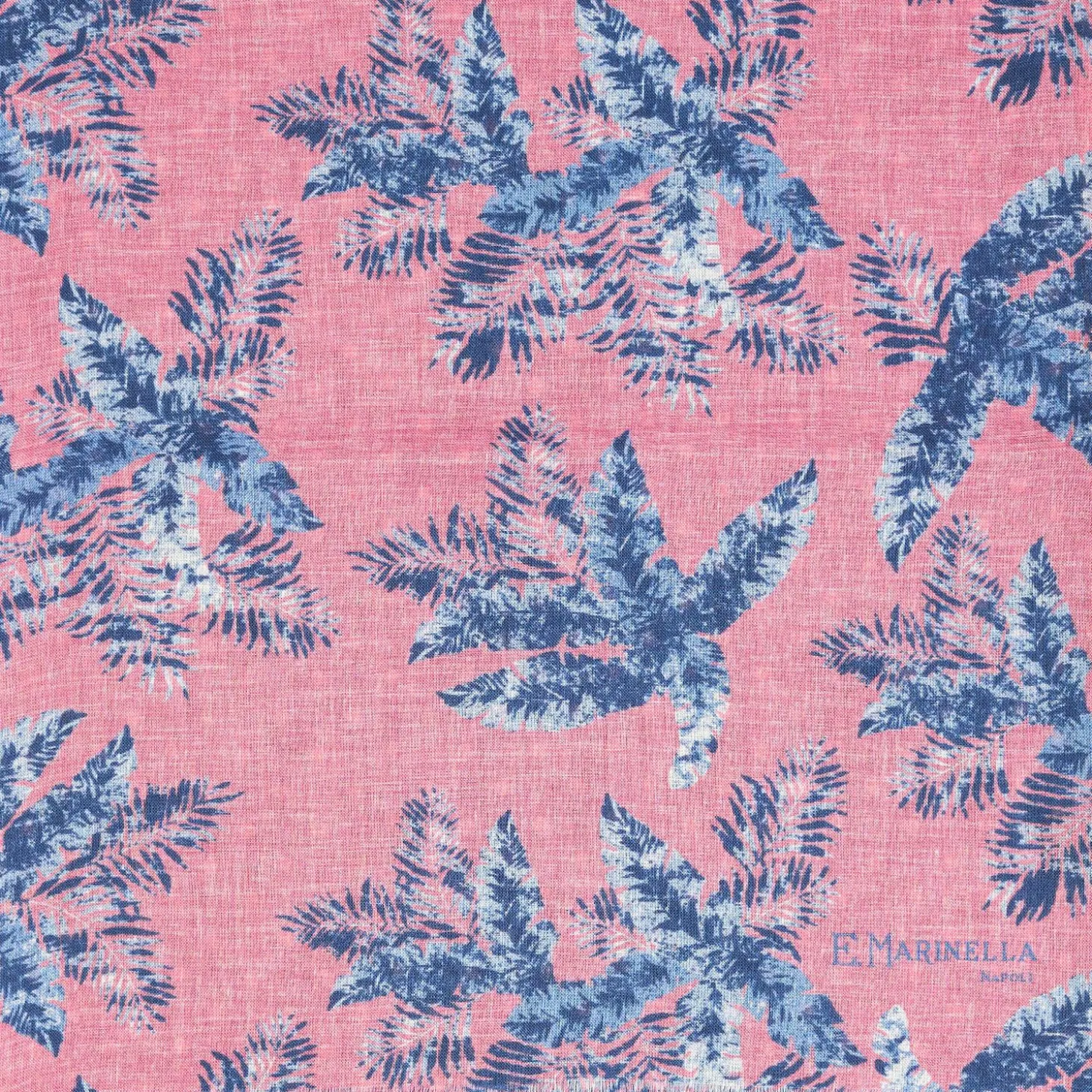Blue And Pink Wool And Silk Scarf