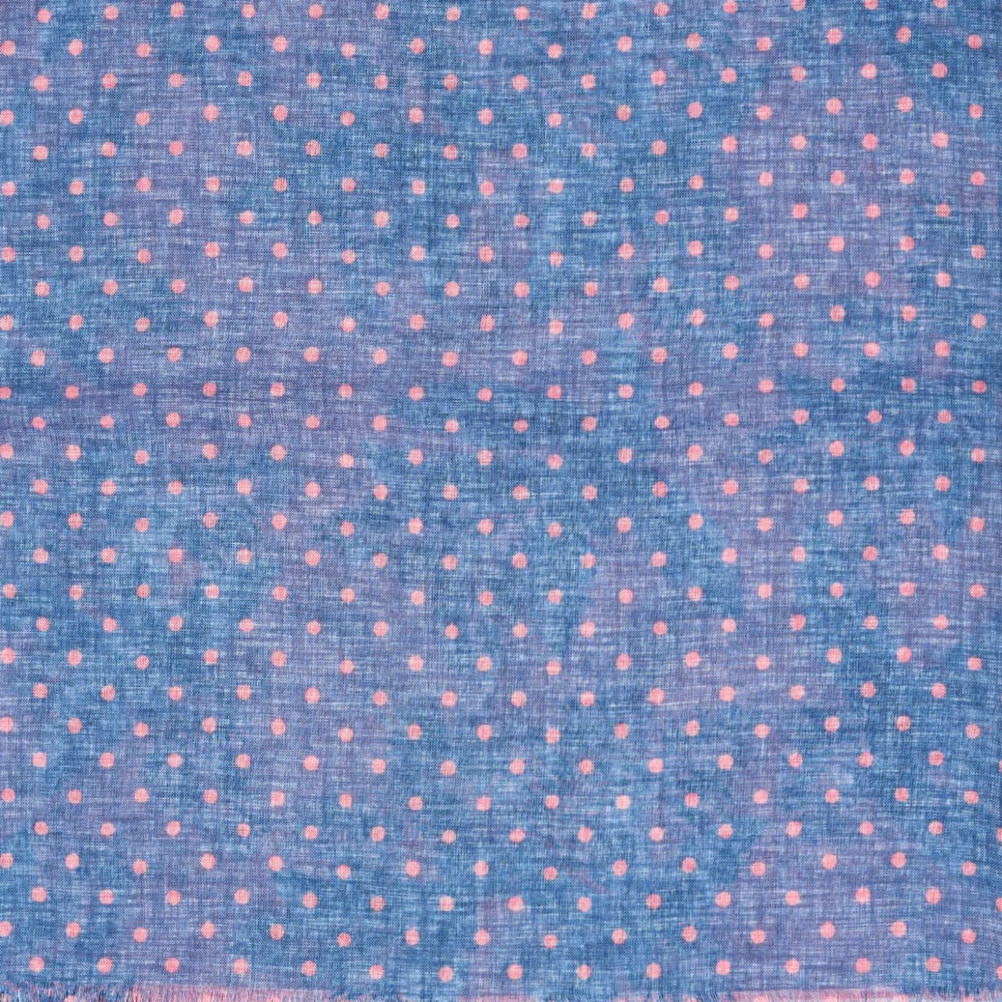 Blue And Pink Wool And Silk Scarf