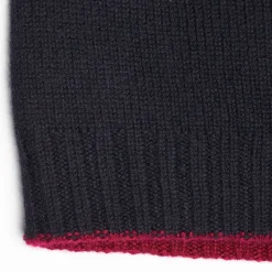 Blue And Red Bicolor Cashmere Beanie