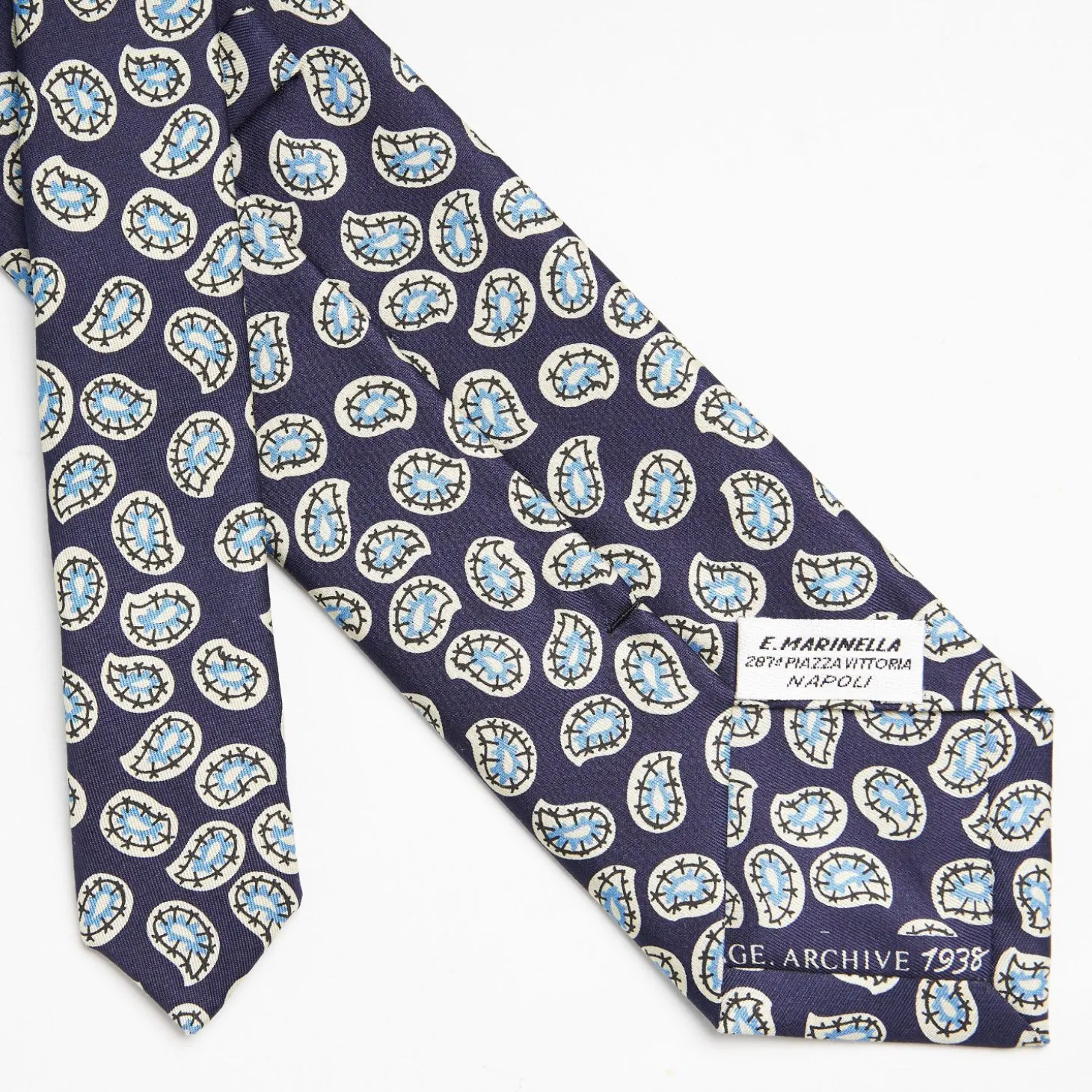 Blue Archivio Collection Silk Tie 1938-01