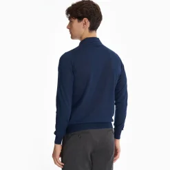 Blue Cashmere And Silk Polo Shirt